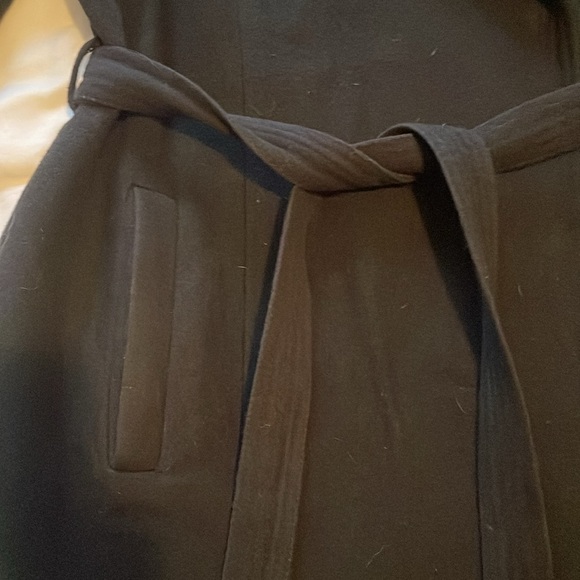 Black Wool Trench Coat - Picture 2 of 3